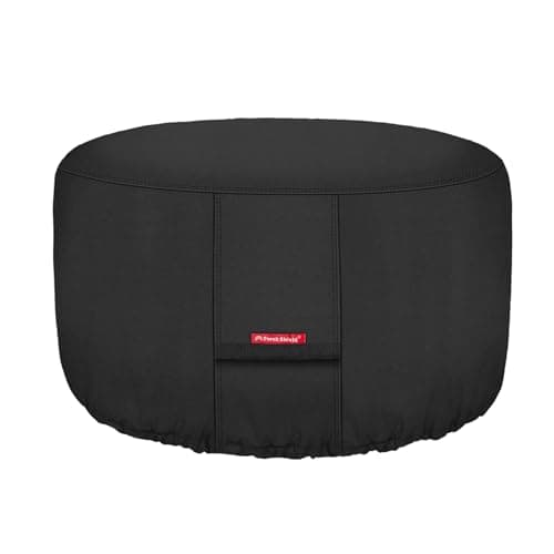 Porch Shield Fire Pit Cover - Waterproof 600D Heavy Duty Round Patio Fire Bowl Cover Black - 40 inch