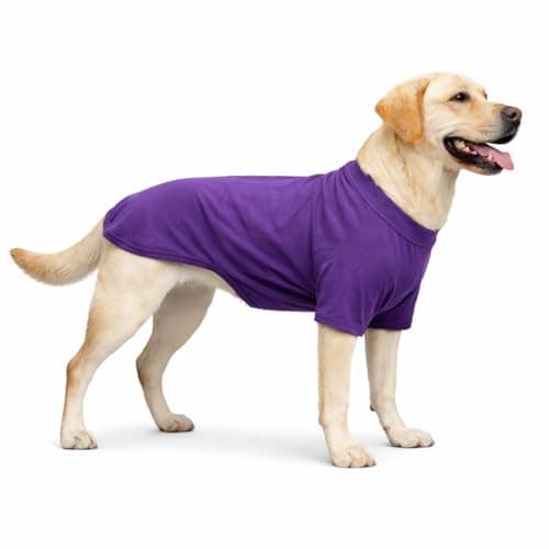 Lovelonglong Pet Clothing Dog Costumes Basic Blank T-Shirt Tee Shirts for Large Dogs Purple XXXXL