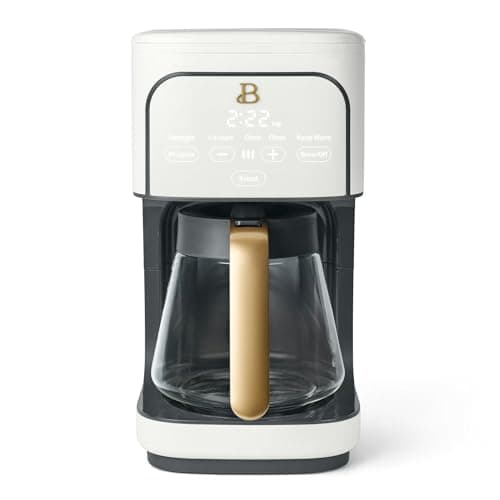 12 Cup Programmable Coffee Maker, 24 Hour Auto Brew, Touch Display, Bold Strength Control, Glass Carafe, Reusable Filter, Auto Shut Off