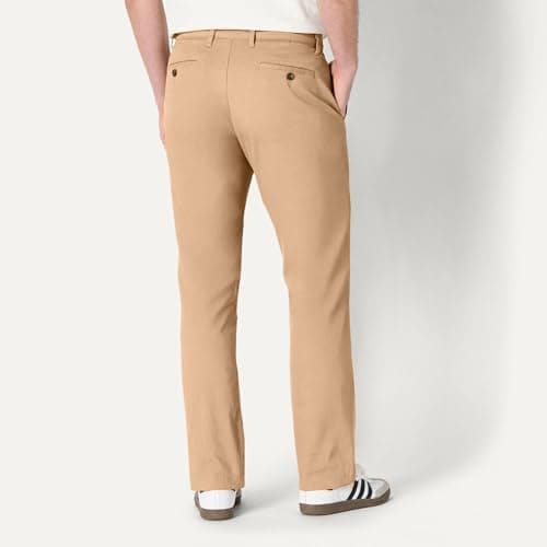 Amazon Essentials Men's Athletic-Fit Broken-in Chino Pant Pants, -Dark Khaki, 38W x 32L