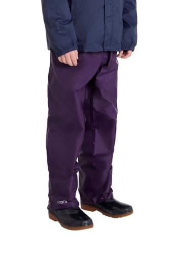 Mountain Warehouse Pakka Kids Waterproof Rain Pants - Splash Pants, Overtrousers, Boys & Girls Purple Kids 9-10 Yrs (128-140 cm)