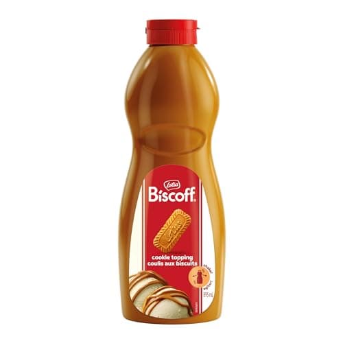 Lotus Biscoff Sweet Spread Topping bottle, Caramelized Cookie Flavour, 1L, Vegan, Nut Free, No Added Colours or Flavours