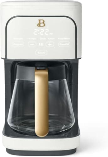 B - 12-Cup Programmable Coffee Maker with Touch Controls, Auto Brew Timer, Reusable Filter, Large Glass Carafe, Countertop Coffee Machine