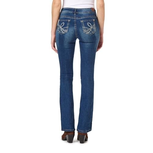 WallFlower Luscious Curvy Bootcut Jeans for Women Mid-Rise Insta Stretch Denim in Petite, Midsize, Plus Size, Juniors Jeans, Twinkle, 20 Plus