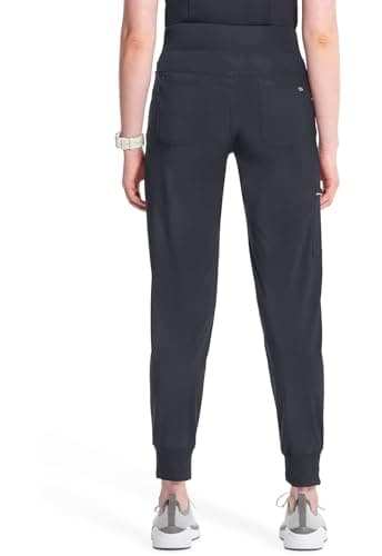 Infinity Women's Scrub Jogger Pants Mid Rise Bottoms with 5 Pockets, Moisture Wicking & 360° Stretch Fabric - CK110AT, L Tall, Pewter