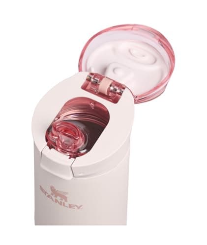 STANLEY Flowstate Spring Bottle | Leakproof Water Bottle with Carry Strap & Flip-Top Locking Lid | Insulated Stainless Steel | Fits Most Cup Holders | BPA-Free | 20 oz | Rose Quartz