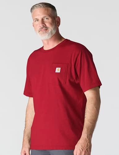 Carhartt Men's Iconic K87 Pocket T-Shirt Closeout, Industry Red, Large