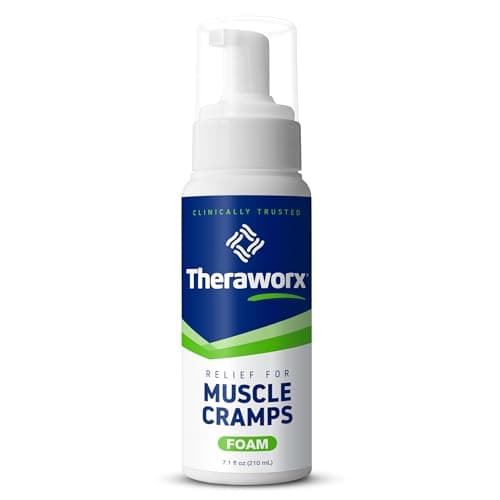 Theraworx for Muscle Cramps Relief Foam Made with Magnesium Sulfate, Fast-Acting Muscle & Leg Cramp Support, Paraben-Free 7.1 oz