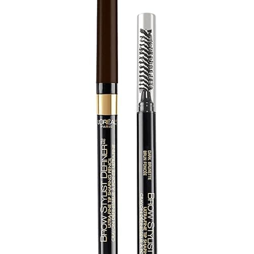 L’Oréal Paris Cosmetics Brow Stylist Definer, Ultra-Fine Tip Eyebrow Pencil, 0.5mm Tip for Well-Defined Brows and Easy Blend With No Gaps, Dark Brunette, 90mg