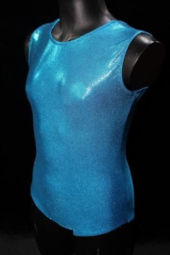 Little Girls' Dancing Sleeveless Blue One-piece Gymnastics Leotard Top Clothes 8-9Y