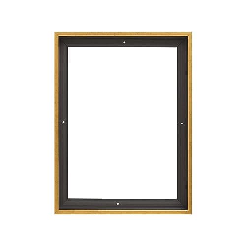 Pixy Canvas Floater Frame 16x20 for 1-1/2 (1.5) inch Deep Canvas Paintings/Canvas Prints/Wood Canvas Panels/Wall Art/Wall Decor/Home Decor/Artwork (Rustic Gold, 16 x 20 inch, Portrait)