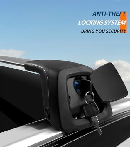 Upgraded Silent Roof Racks for 2013-2018 Hyundai Santa Fe Sport & Santa Fe XL, Anti-Theft Cross Bars for Rooftop Cargo Ski Kayak Bike Accessories