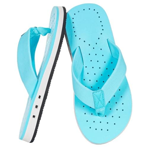 KVbabby Kids Comfortable Flip Flops,Blue,2 Big Kid