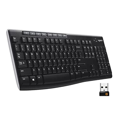 Logitech K270 Full Size Wireless Keyboard for Windows - Black