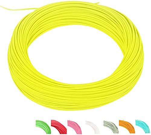 Maxcatch Best Price Trout Fly Fishing Line; Weight Forward, Floating Fly Line (1F/2F/3F/4F/5F/6F/7F/8F/9F/10F)(Yellow WF6F)