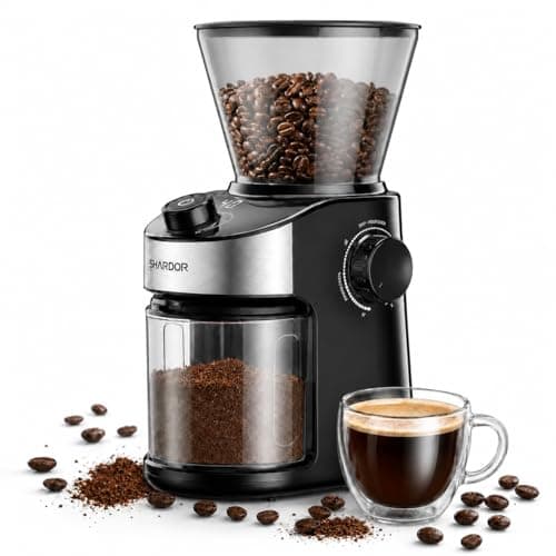 SHARDOR Burr Coffee Grinder Electric with 32 Grinding Sizes