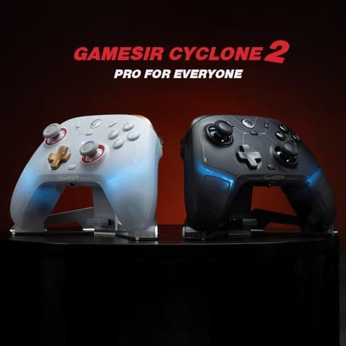 GameSir Cyclone PC Controller Mag-Res TMR Sticks 1000Hz Report Rate Hall & Micro 2-in-1 Triggers RGB Lighting with Charging Dock for PC/Switch/iOS/Android(Black)