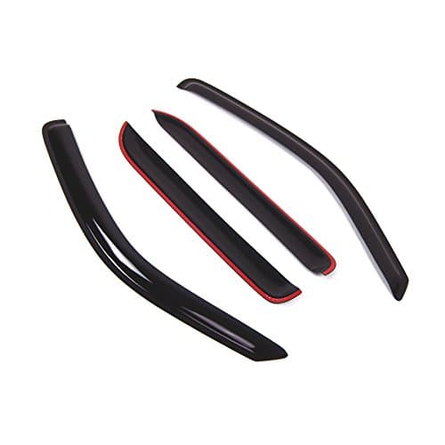 Tuningpros Window Visor Compatible with 2001-2007 Mazda Tribute, DGWV2-317 Outside Mount Deflector Rain Guard Dark Smoke, 4 Pcs Set
