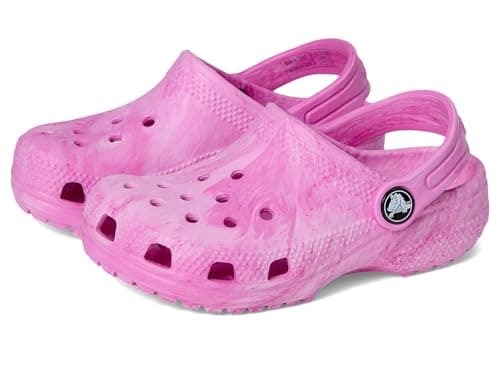 Crocs Unisex Kid Classic Marbled Tie-Dye Clogs (Toddler) Pink Swirl 9 Toddler Medium
