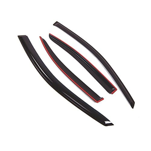Tuningpros WD2-482 Dark Smoke 4 Pcs Set Window Visor (Outside Mount) Deflector Rain Guard Compatible with 2006-2013 Lexus IS250 IS350