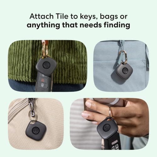 Life360 Tile - Bluetooth Tracker, Keys Finder and Item Locator for Keys, Bags and More. Phone Finder. Both iOS and Android Compatible. 1-Pack (Black)