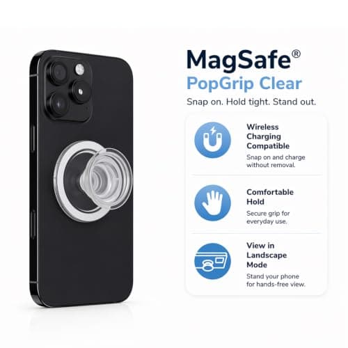 Magnetic Phone Grip for MagSafe, Phone Grip Stand for Most of Phones