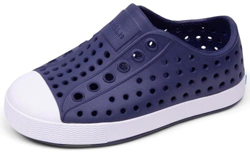 Native Shoes Unisex-Kids Jefferson Sneakers, Regatta Blue/Shell White, 10 Toddler