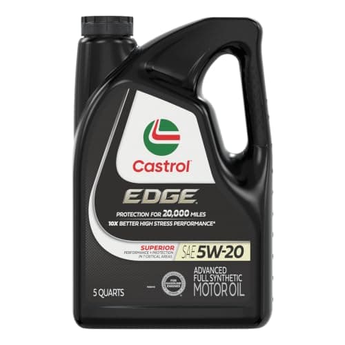 Castrol 03083 Edge 5W-20 Advanced Full Synthetic Motor Oil, 5 Quart