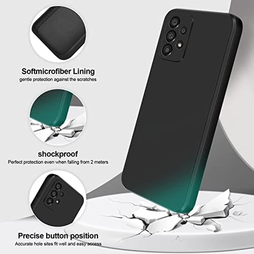 GiiYoon Case Compatible with Samsung Galaxy A53 5G, Silky-Soft Touch Full-Body Protective Phone Silicone Case, Shockproof Cover with Microfiber Lining, Black