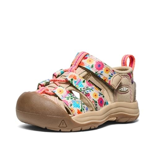 KEEN Unisex-Child Newport H2 Closed Toe Water Sandals, Safari/Birch, 7