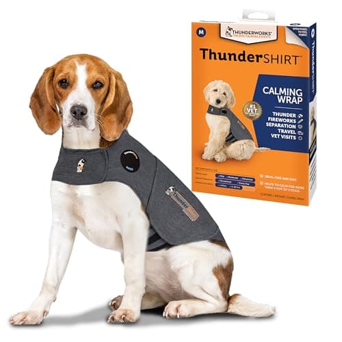 ThunderShirt for Dogs, Medium, Heather Gray Classic - Dog Anxiety Relief Calming Vest