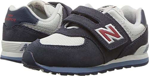 New Balance Kid's 574 V1 Hook and Loop Sneaker, Navy/Red, 8.5 M Toddler (1-4 Years)