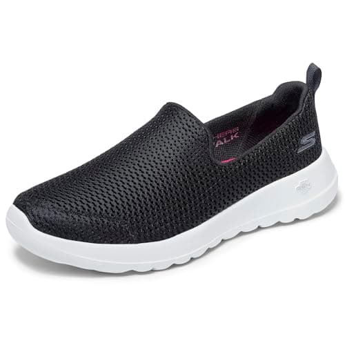 Skechers Women's Go Walk Joy Sneaker, Black/White, 8
