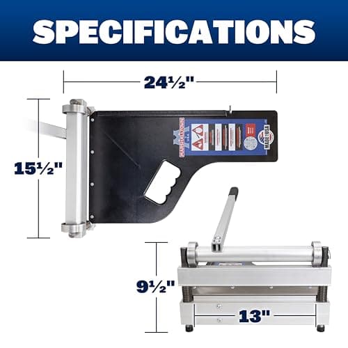 MARSHALLTOWN Ultra-Lite Flooring Cutter 13", Assembled in USA, Cuts Vinyl Plank, Laminate, Engineered Hardwood, Siding, and More - Honing Stone Included