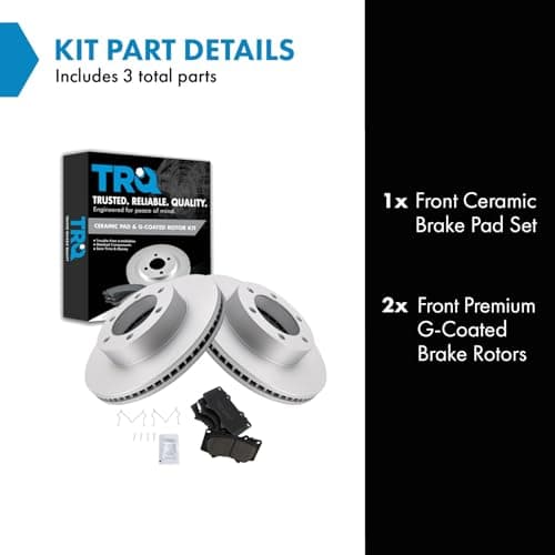 TRQ Brake Pad and Rotor Kit for 2001-2007 Toyota Sequoia