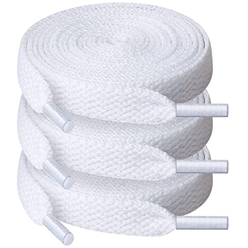 3 Pair Flat Shoe laces, 8mm Wide Shoelaces