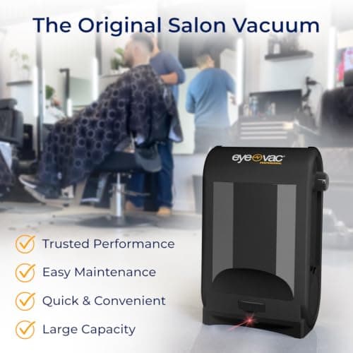 EyeVac Pro Touchless Vacuum Automatic Dustpan - Ultra Fast & Powerful - Great for Sweeping Salon Pet Hair Food Dirt Kitchen, Corded Canister Vacuum, Bagless, Automatic Sensors, 1400 Watt (Black)