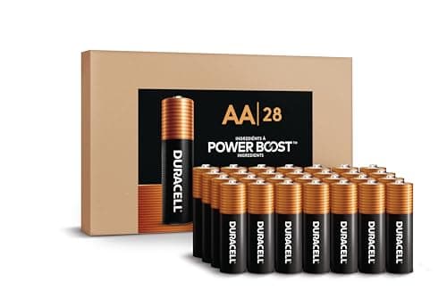 Duracell Coppertop AA Alkaline Batteries with POWER BOOST Ingredients, 28 Count (Pack of 1), Long-Lasting Alkaline in Re-closable Pack for Quick Access and Organized Storage