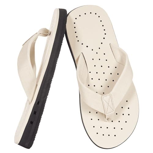 KVbabby Kids Comfortable Flip Flops,Beige,1 Big Kid