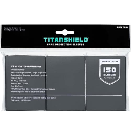 TitanShield (150 Sleeves/Color) Standard Size Board Game Trading Card Sleeves Deck Protector for Magic The Gathering MTG, Baseball Collection, Dropmix