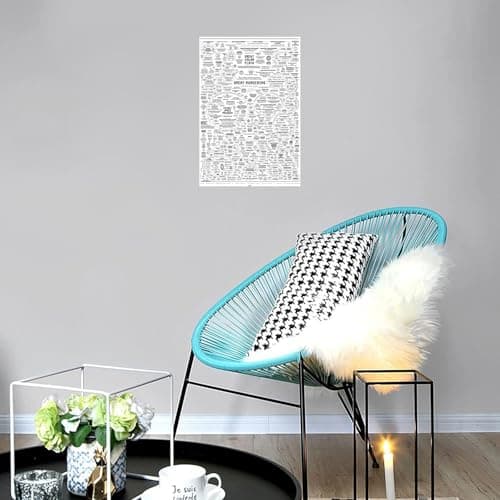 The Great Awakening Map Poster Canvas Print – Detailed Cosmic & Spiritual Design for Home Décor 30x40-Unframed