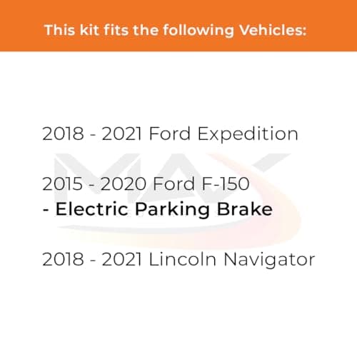 MAX Advanced Brakes - Rear Brake Kit For 2015-2020 Ford F-150 (w/Electric Parking Brake)| Carbon Ceramic Brake and Rotor Kit| Drilled Slotted Brake Rotors