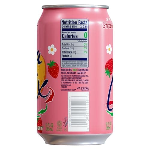 La Croix Sparkling Water, Strawberry Peach, 12 Fl Oz (pack of 12)