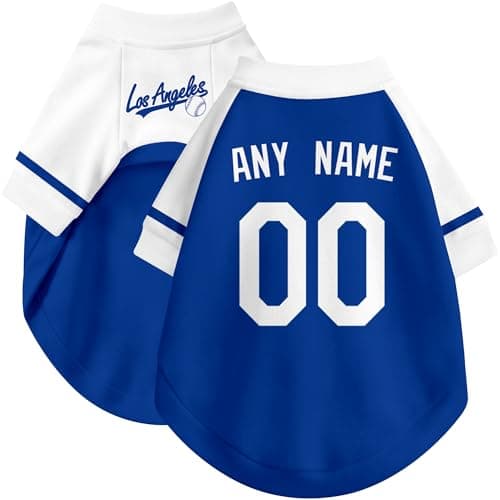 DALLASC Los Angeles Dog Clothes Jersey Style Personalized Custom Pet T Shirt with Name and Number for Small Medium Large Dogs