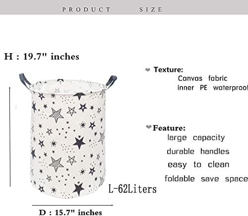 KUNRO Large Sized Storage Basket Waterproof Coating Organizer Bin Laundry Hamper for Nursery Clothes Toys