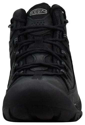 KEEN Men's Targhee 2 Mid Height Waterproof Hiking Boots, Black/Black, 10