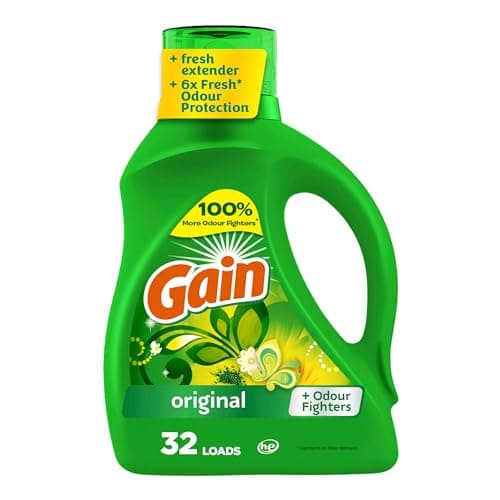 Gain Liquid Laundry Detergent, Original Scent, Freshness + Odour Fighting, High efficiency, 1.36 L, 32 loads