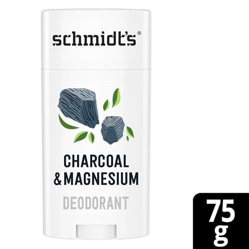 Schmidt's Natural Origin Deodorant, 48 Hour Odour Protection, Charcoal & Magnesium Deodorant for Men and Women, 75g