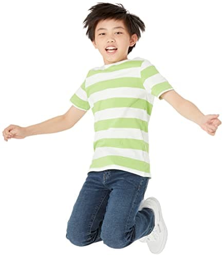 Amazon Essentials Kids Boys Short-Sleeve T-Shirts, 3-Pack Grey/Blue/Sea, Medium