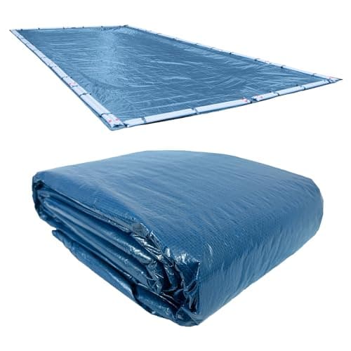 Pool Mate 352040RPM Winter Pool Cover, Heavy-Duty Blue, 20 x 40 ft Inground Pools